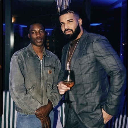 Giveon with the Canadian rapper Drake.